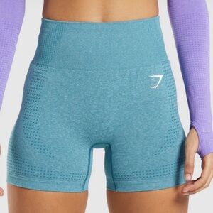 Gymshark Blue Athletic Shorts Seamless Design